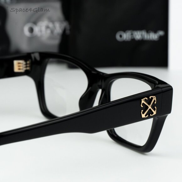 Off-White Men Eyeglasses Black Square OERJ07E STYLE 7E 1000 NEW AUTHENTIC - Picture 5 of 8